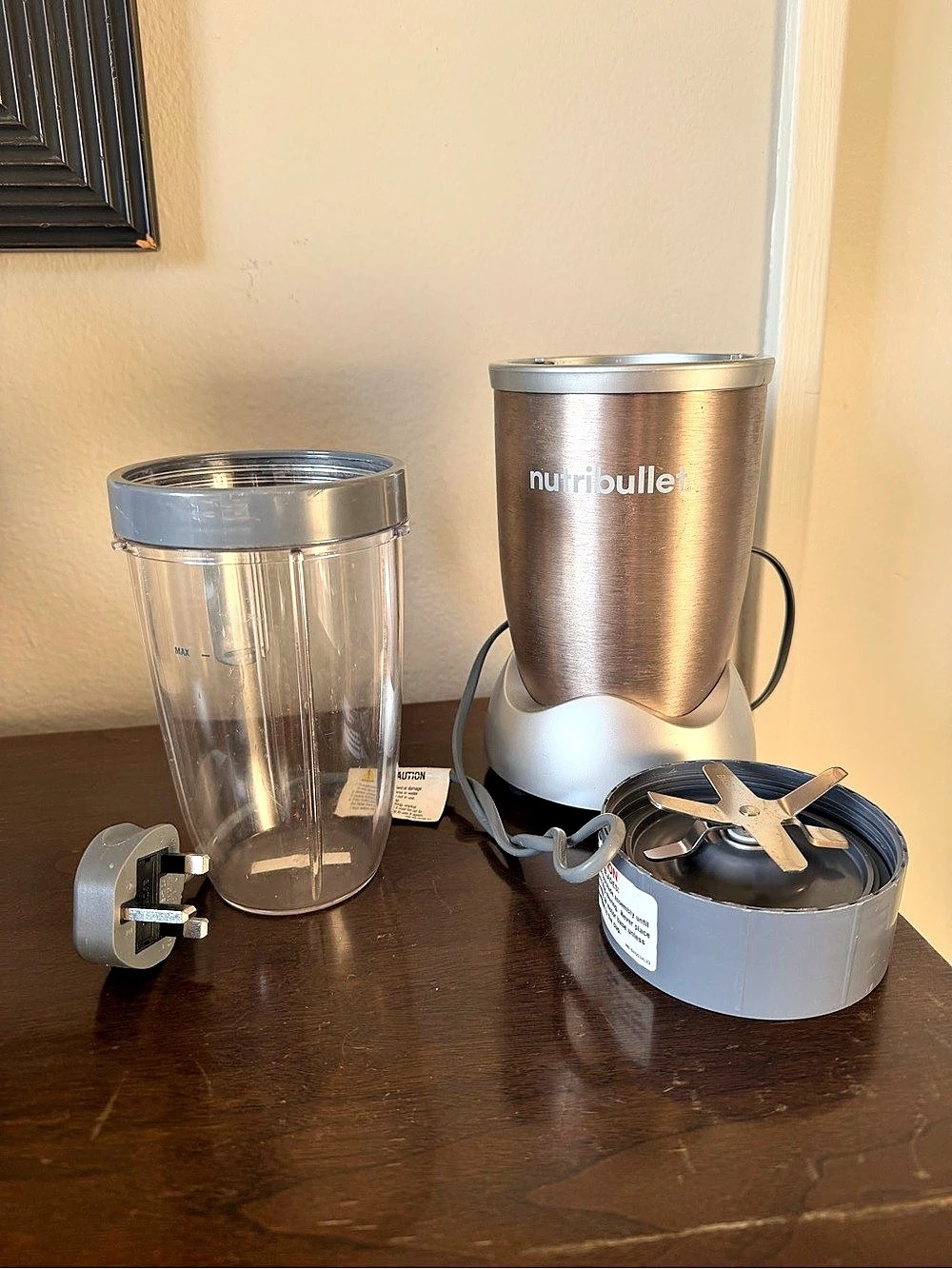 NutriBullet NB-201 Blender Base with Cup Silver & Gray
